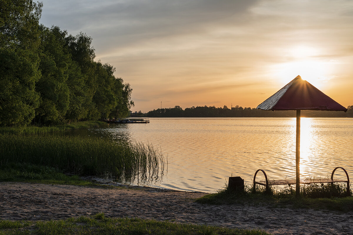 пляж Белобережского водохранилища