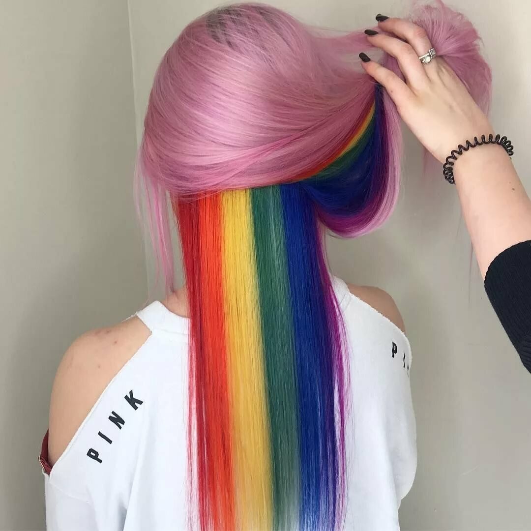 Чем покрасить волосы в домашних условиях в радужные цвета