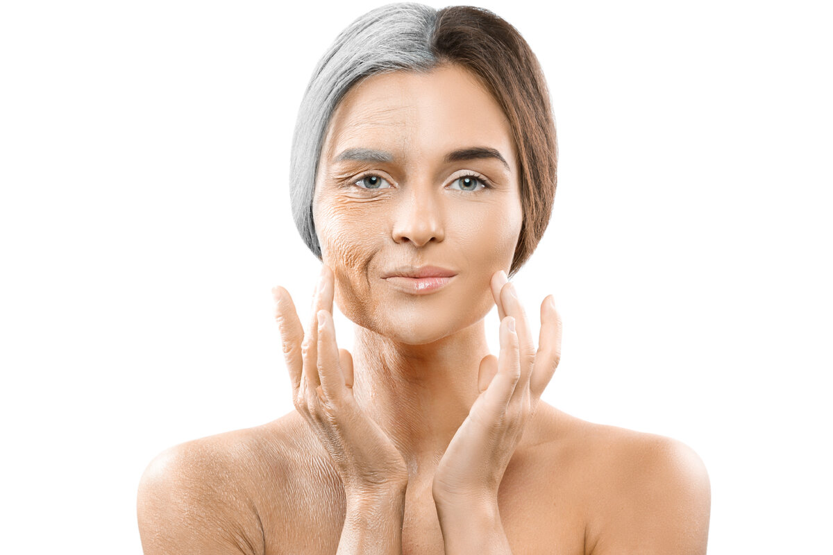 Photoaging control. Сохранение молодости. Старая кожа лица. Молодость лица. Старение кожи и молодость кожи.
