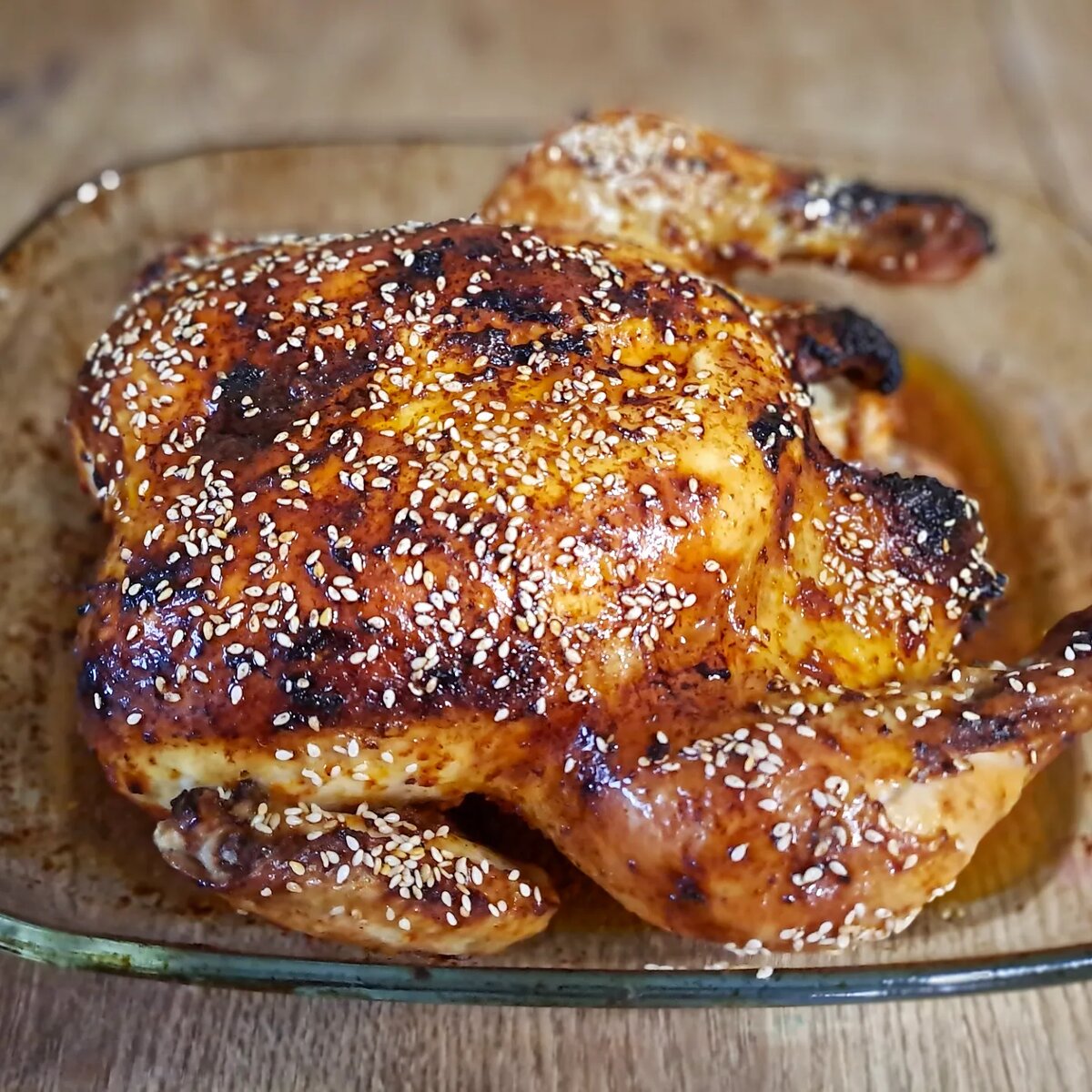 Запеченая Кура.  Фото автора. 