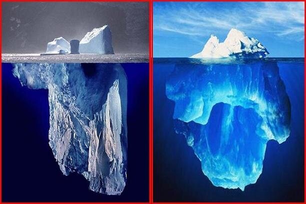 Так выглядит айсберг, если встанет из воды в полный рост