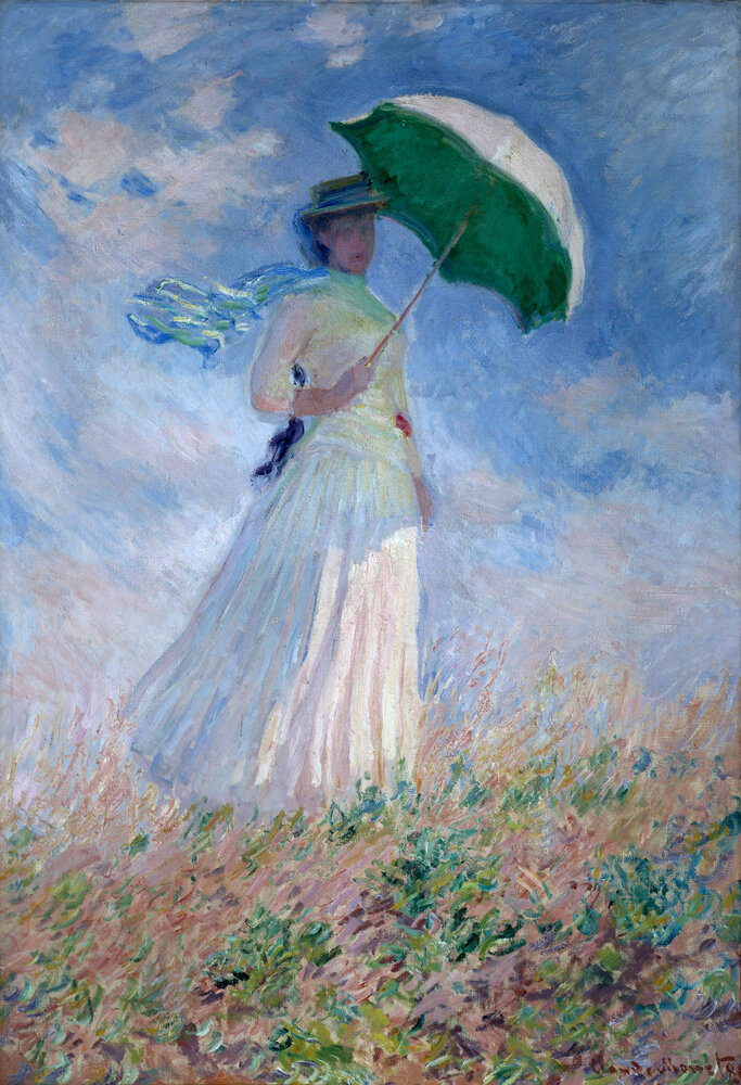 Клод Моне. «Женщина с зонтиком, повернувшаяся вправо», 1886