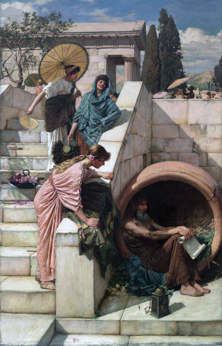 «Диоген» — Джон Уотерхаус,1882 (Художественная галерея Нового Южного Уэльса) 