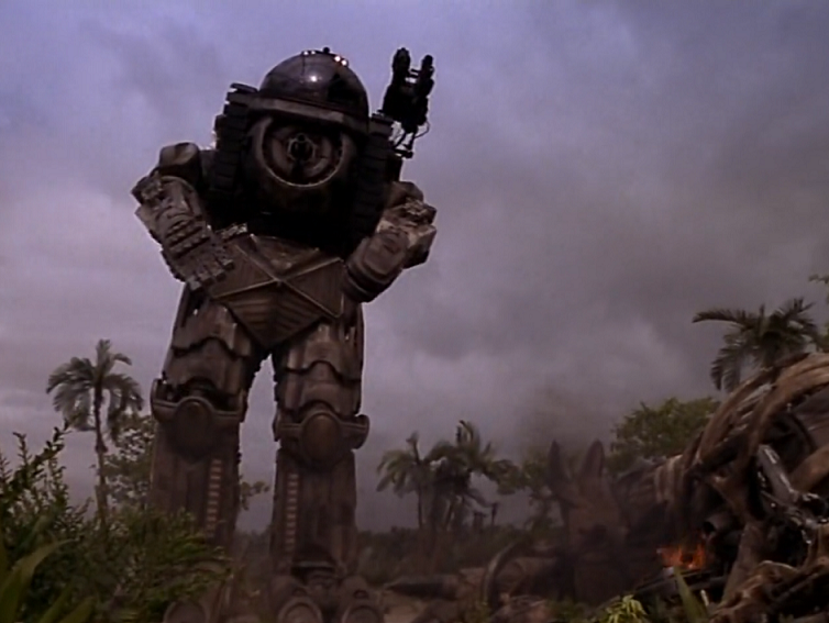 Гигантский мех из фильма "Боевые роботы", 1996 г.