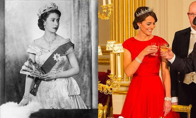  Всех женщин украшают драгоценные камни, а особенно, бриллианты. У королевы Елизаветы огромная шкатулка роскошных украшений, которые она дарит или одалживает другим женщинам из королевской семьи.-2