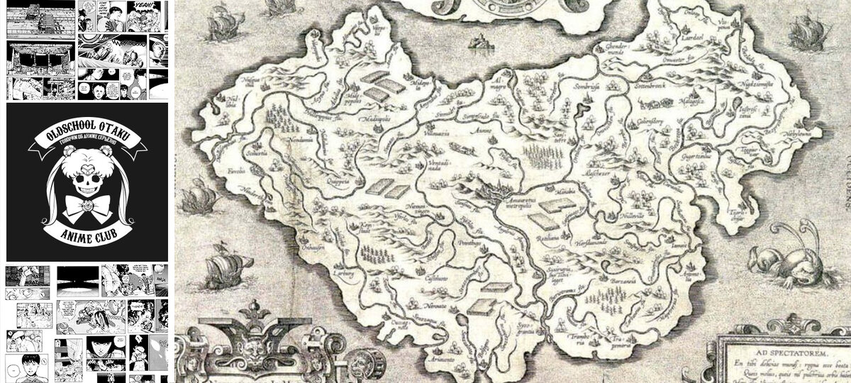 Карта утопии сэра Томаса Мора из его одноименной книги.