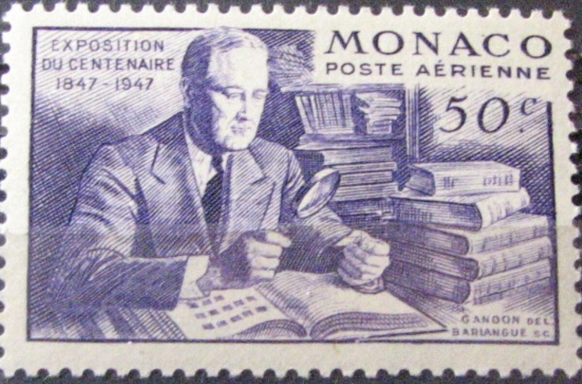 Шестипалый Рузвельт на марке Монако 1947 года.