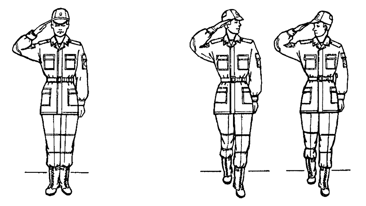 Картинка из строевого устава ВС РФ.