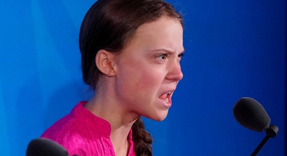 Гре́та Тинтин Элеонора Э́рнман Ту́нберг - шведская школьница, экологическая активистка. В 15 лет начала протестовать возле шведского парламента с плакатом «Школьная забастовка за климат», призывая к незамедлительным действиям по борьбе с изменением климата в соответствии с Парижским соглашением.