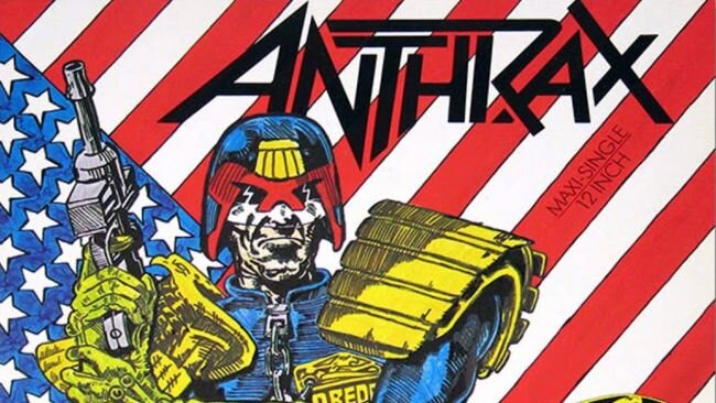 Обложка сингла ANTHRAX - "I Am The Law" 