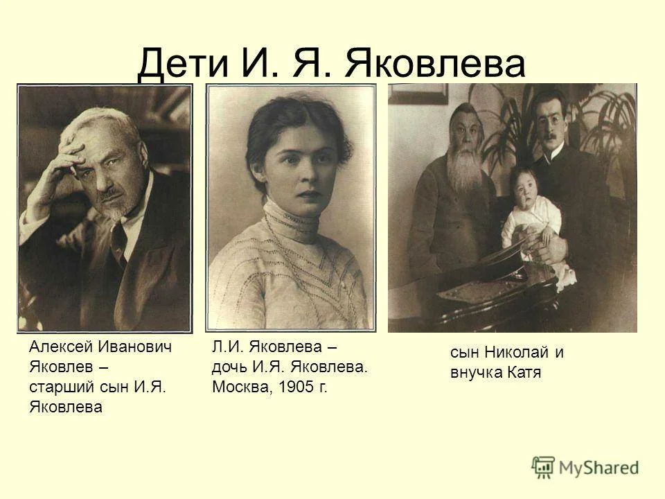 Как зовут дочь ивана. Семья Яковлева Ивана Яковлевича. Жена Ивана Яковлевича Яковлева.