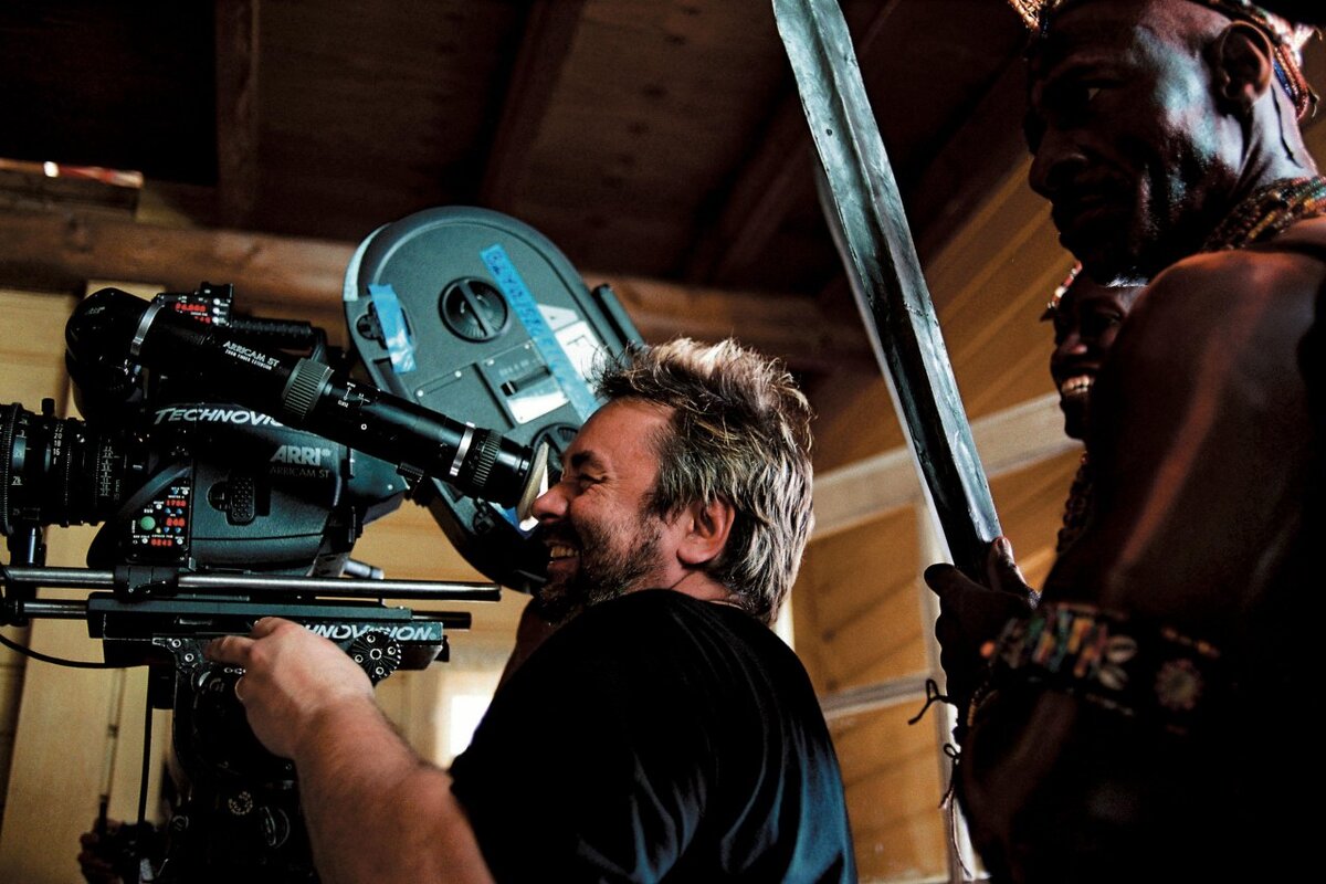 Люк Бессон на съемочной площадке