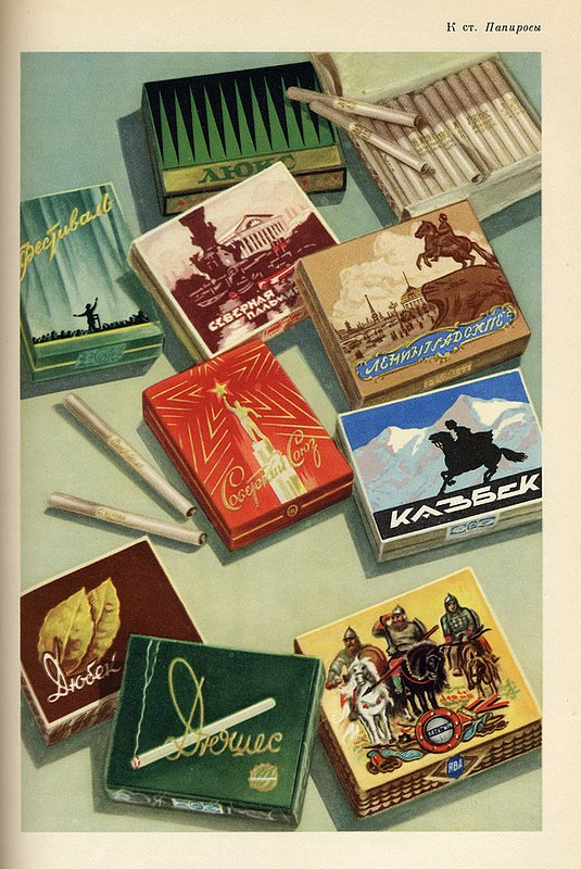 Товарный словарь СССР 1956-61. Советские папиросы. Сигареты СССР. Советские сигареты СССР.