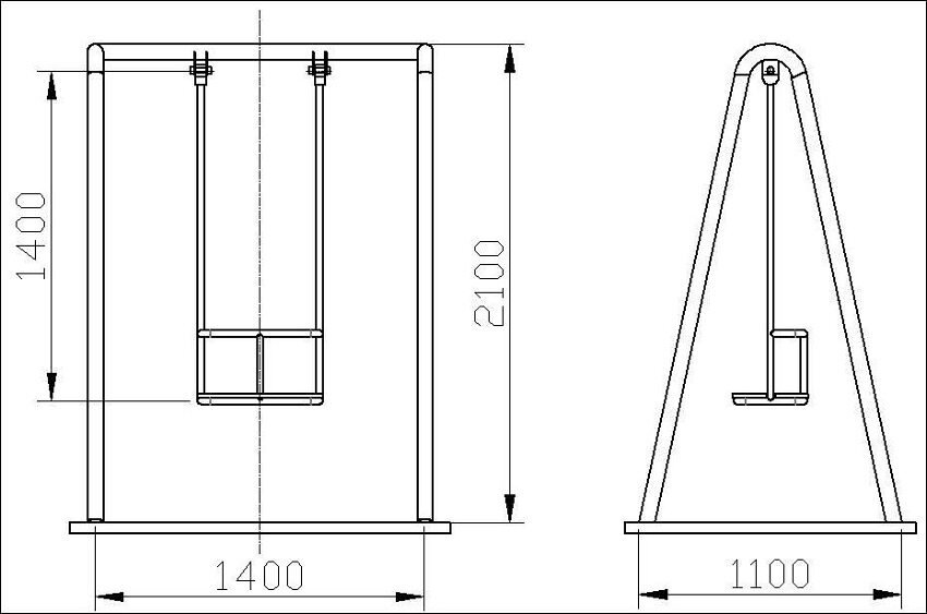 Садовые качели из дерева своими руками — чертежи, размеры