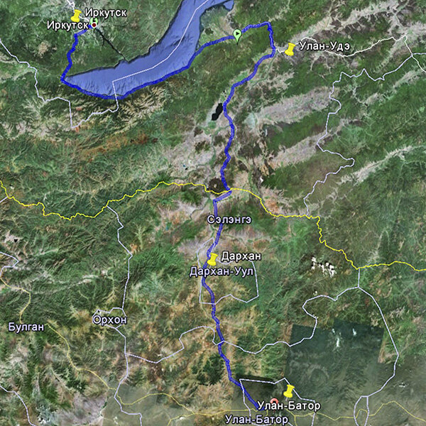 Карта монголии дархан