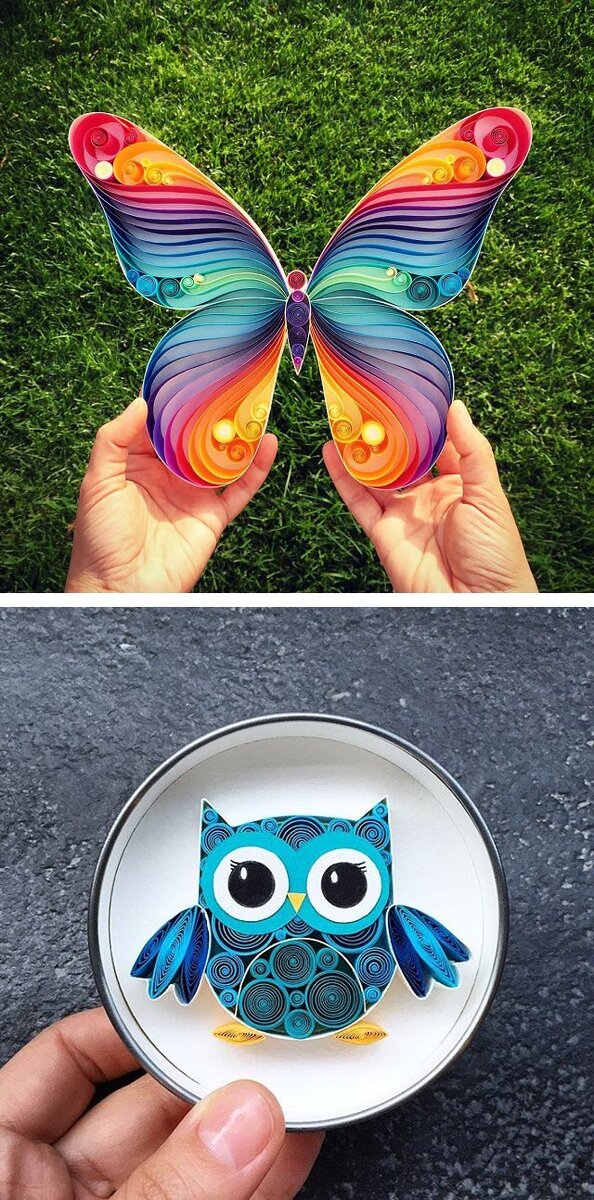 Удивительное 3D Quilled Paper Art
