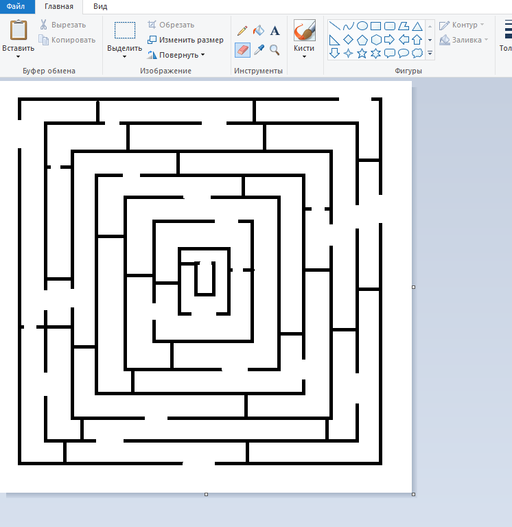 Лабиринт чертеж