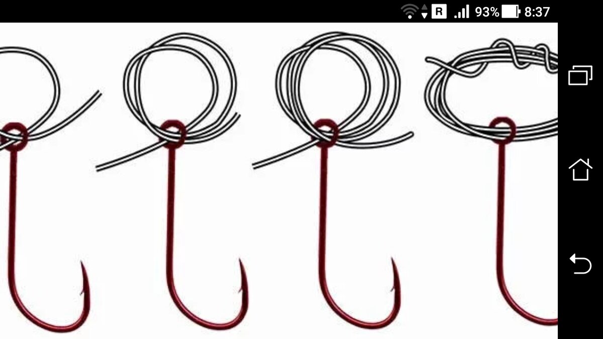 фото простой рыбацкий узел, вязание узла