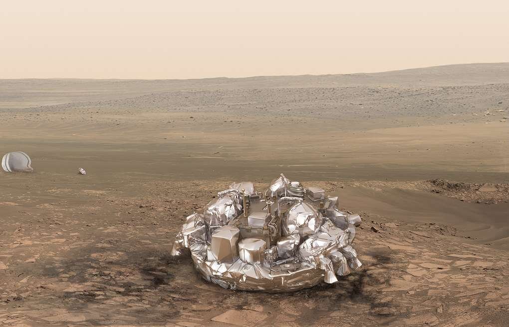 Schiaparelli после крушения  (фото из открытых источников)