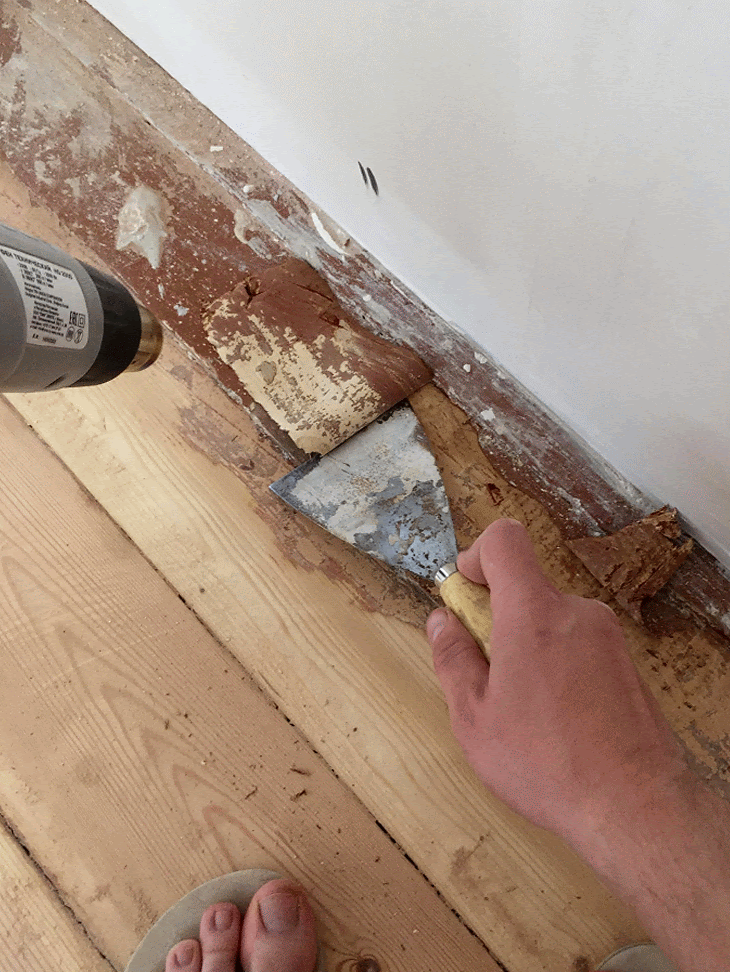 Как снять старую краску с деревянного пола Pin on For the Home