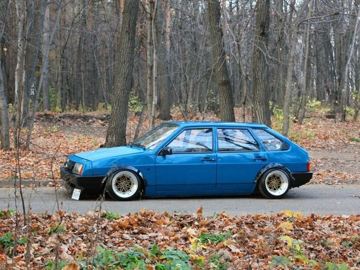 ВАЗ 2109 stance черная