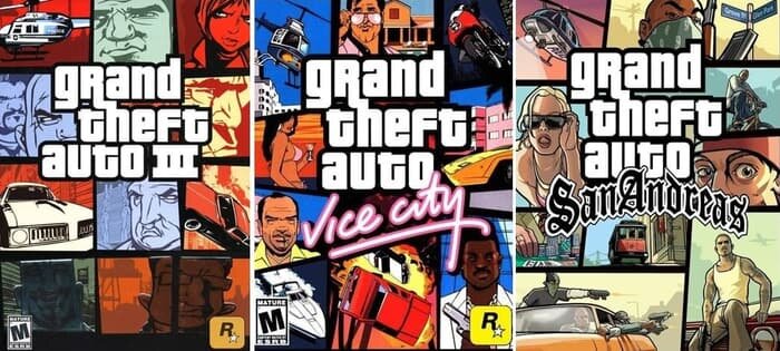 «GTA 3, GTA Vice City, GTA San Andreas.»