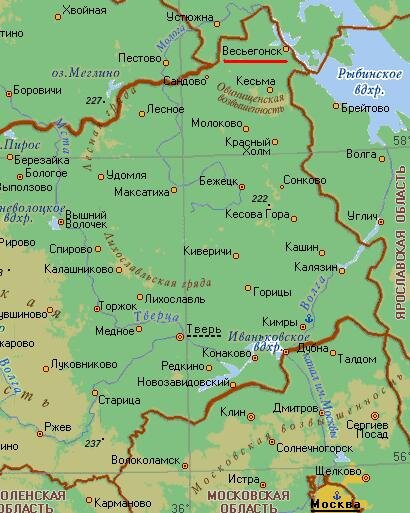 Карта города пестово