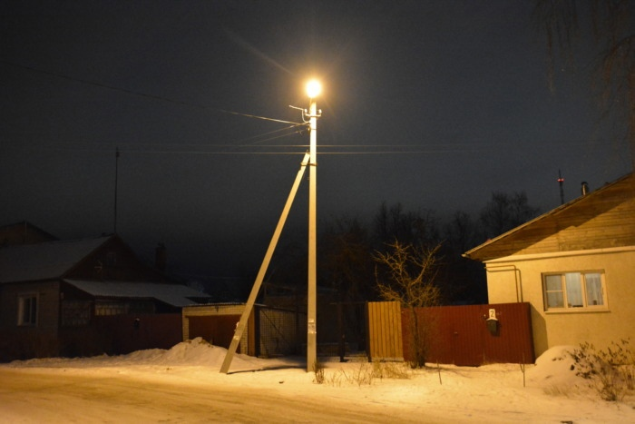 Деревня освещенная