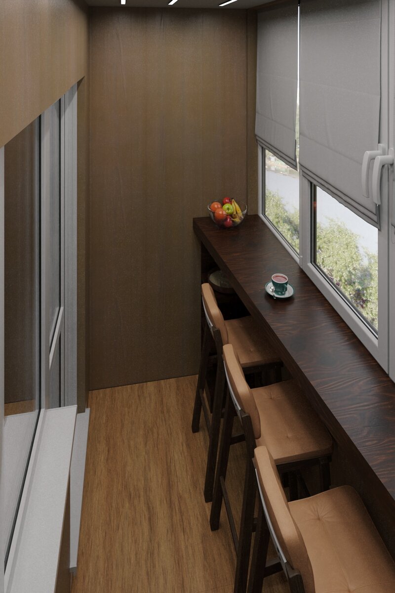 Столешница на балкон — популярное дизайнерское решение при ремонте квартир