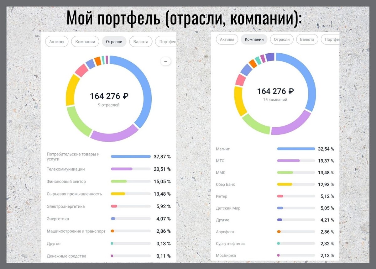 Так выглядит мой портфель...