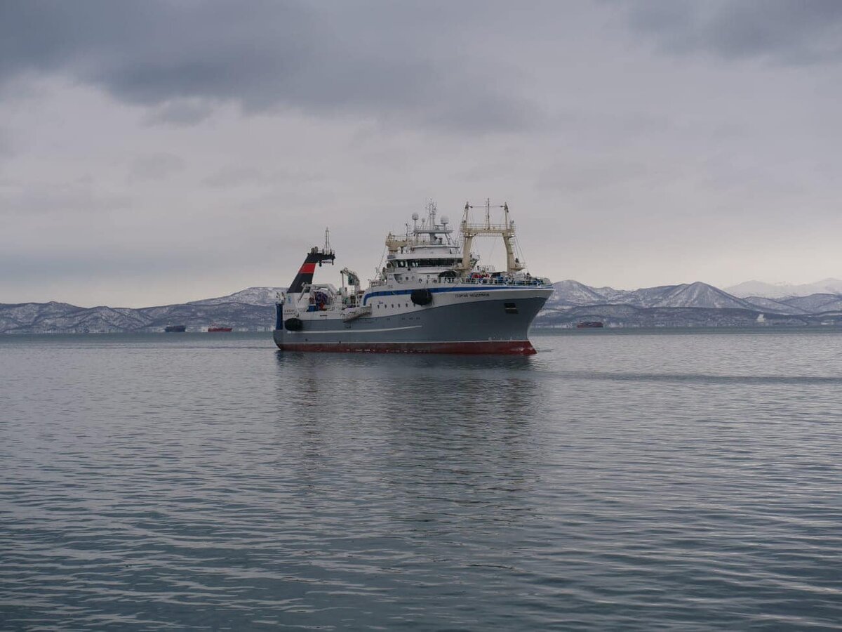 Супертраулер "Георгий Мещеряков" прибыл на Камчатку / Фото: Океанрыбфлот 
