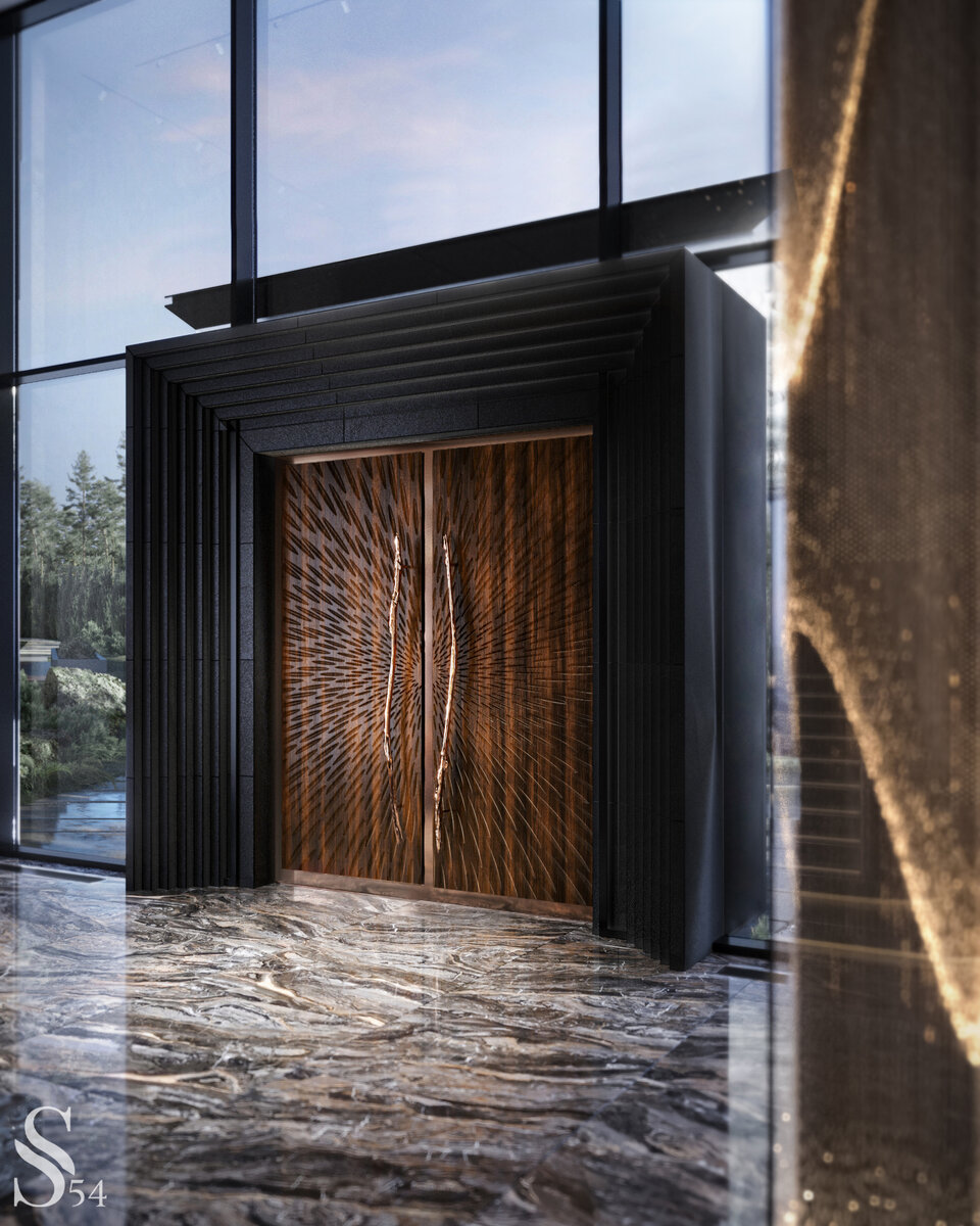 Двустворчатые двери входной группы