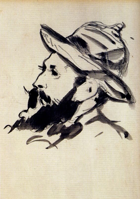 Голова мужчины (Клод Моне). Эдуар Мане, 1874