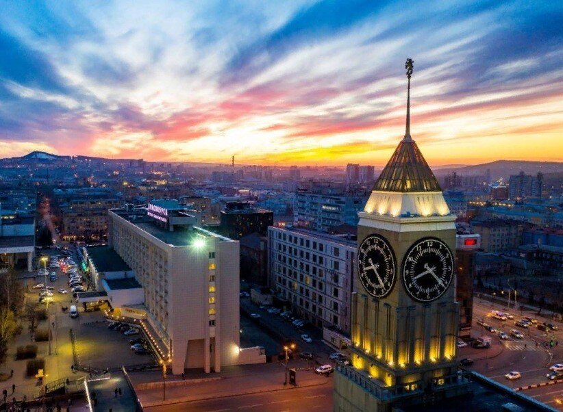 Достопримечательности Красноярска. Иллюстрация из открытых источников.