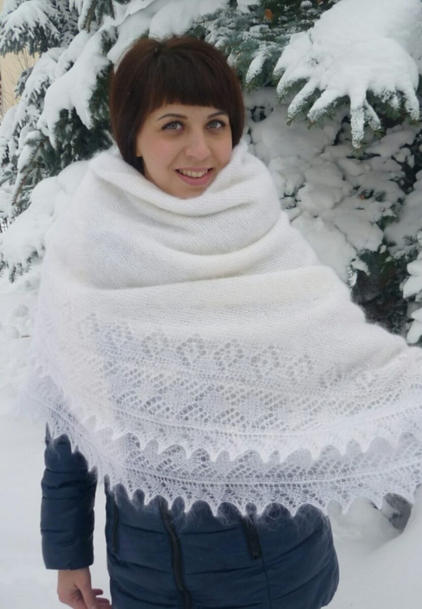 мастер класс пуховый шарф. пуховый платок шаль. на валерии пуховый шарф. пуховый платок зимой. на валерии пуховый шарф.