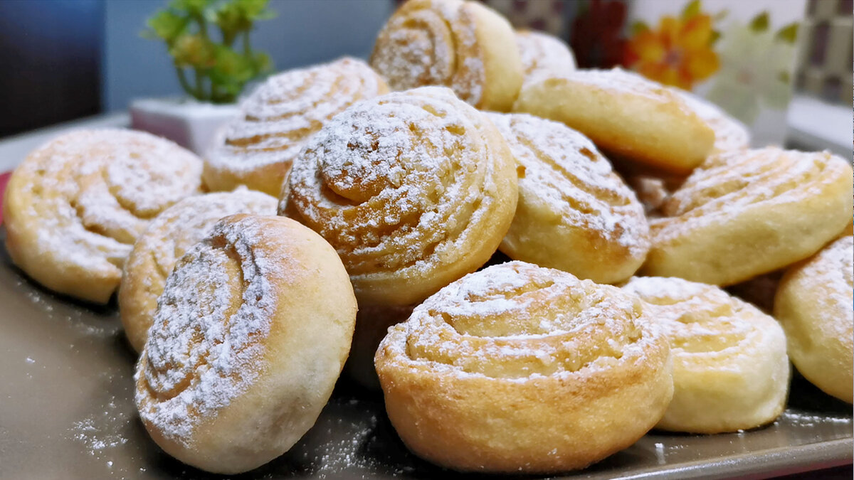 Творожное печенье с сахаром