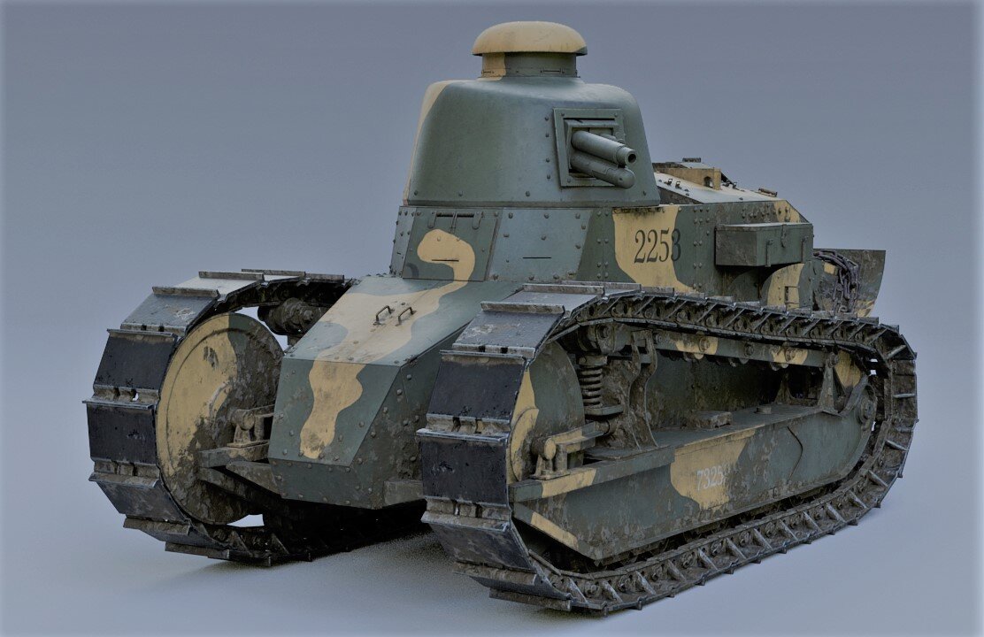 «Renault FT-17» — первый французский легкий танк с башней кругового вращения и классической компоновкой. Один из самых удачных танков Первой мировой войны (1914-1918 гг.)