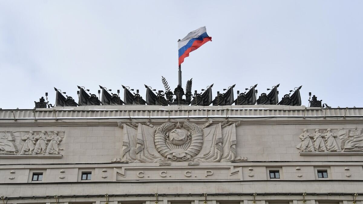    Государственный флаг России на здании Министерства обороны РФ в Москве© РИА Новости / Евгений Биятов