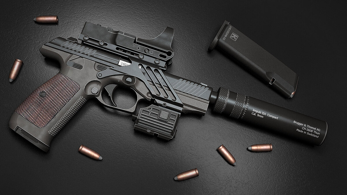 Пистолет Лебедева ПЛ-15 в максимальном "тюнинге" / guns.ru 