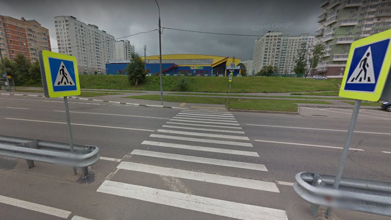  Панорама места ДТП около корпуса 2045