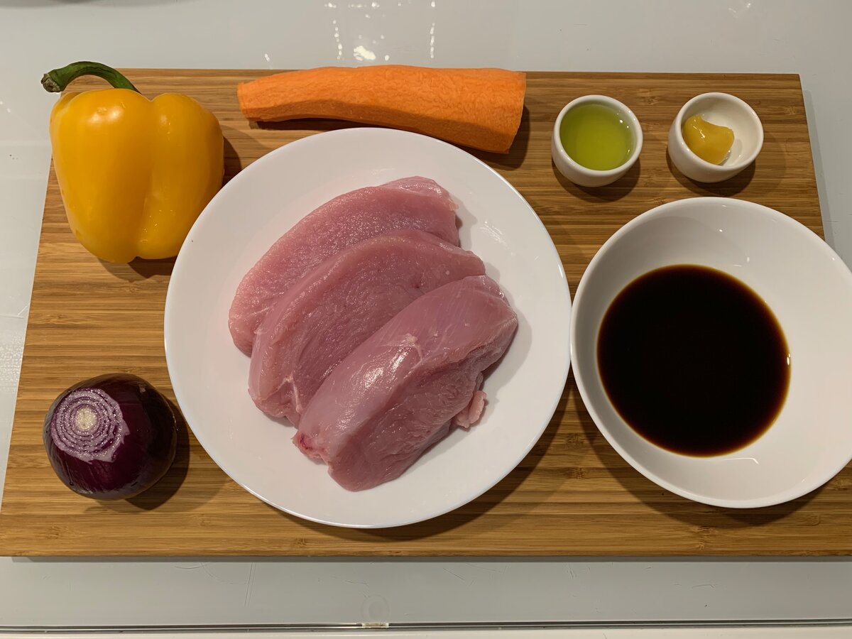 Ингредиенты для сочной курицы в азиатском стиле