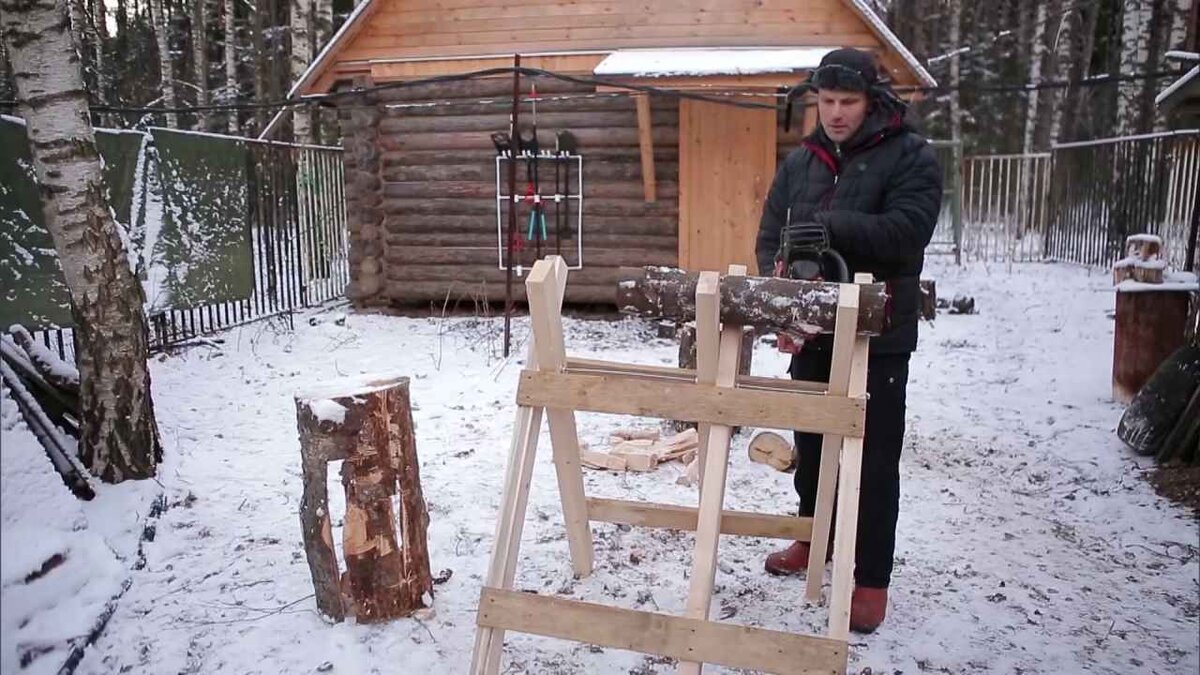 Делаем козлы для распила брёвен | Бобёр | Дзен