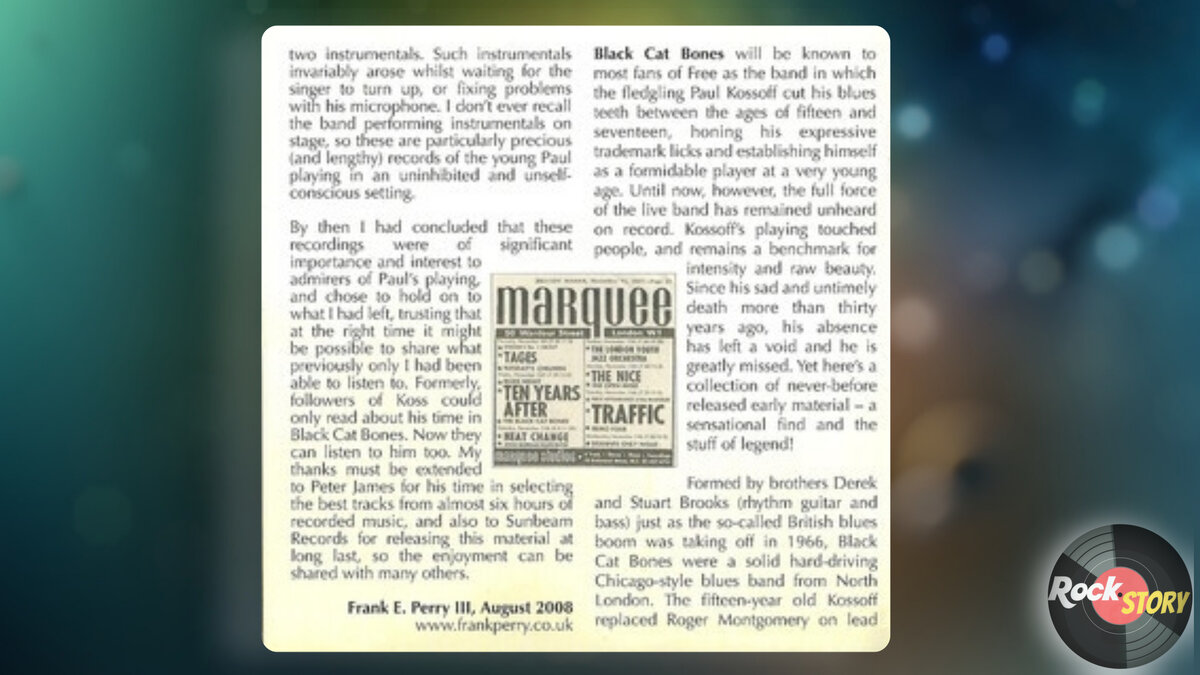 Отрывок буклета из альбома.