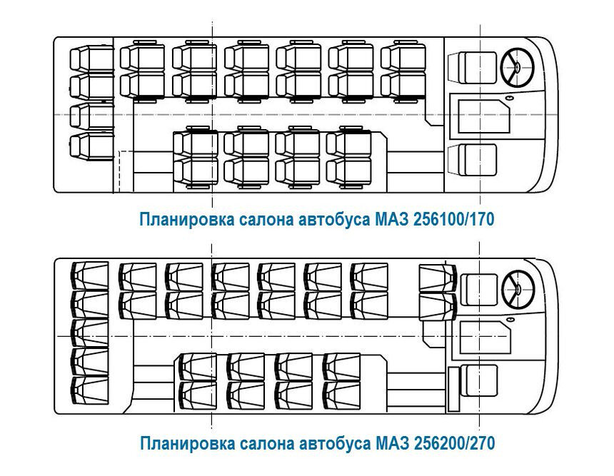 Автобус маз схема мест