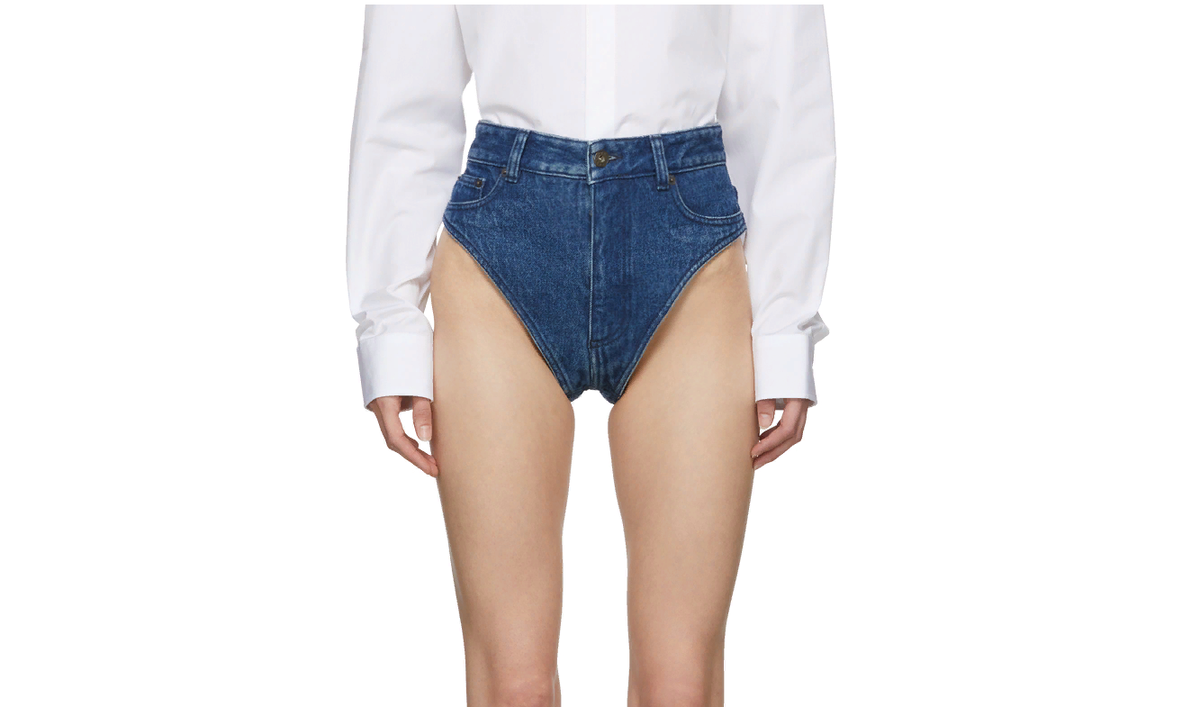 
Стоят "denim panties" - $315, продается тут: https://www.ssense.com
