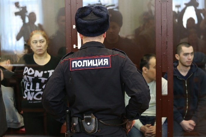 Подсудимые по делу о теракте. Фото Дмитрия Фуфаева, "Петербургский дневник"  