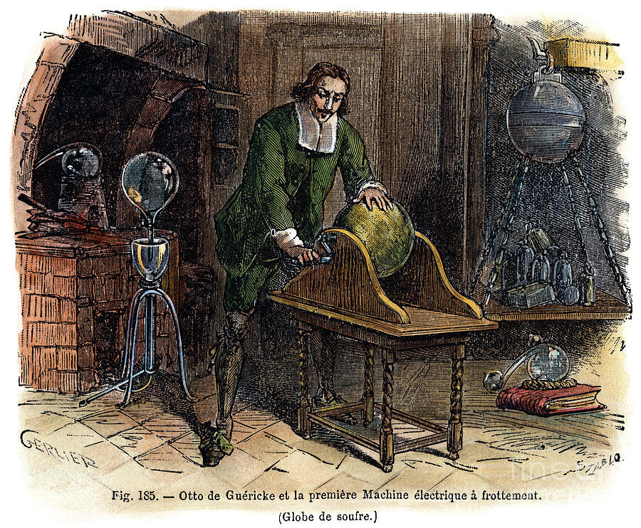 Первая электрическая машина Отто фон Герике