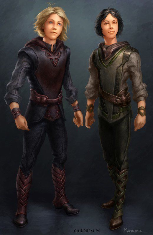 Тор и Локи в детстве- концепт арт
