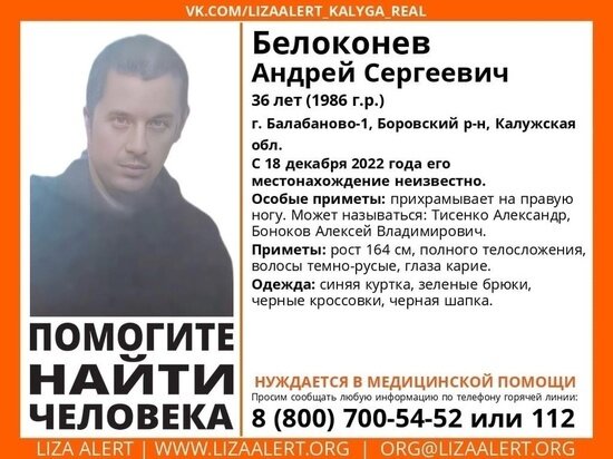     Фото: "Лиза Алерт Калуга"