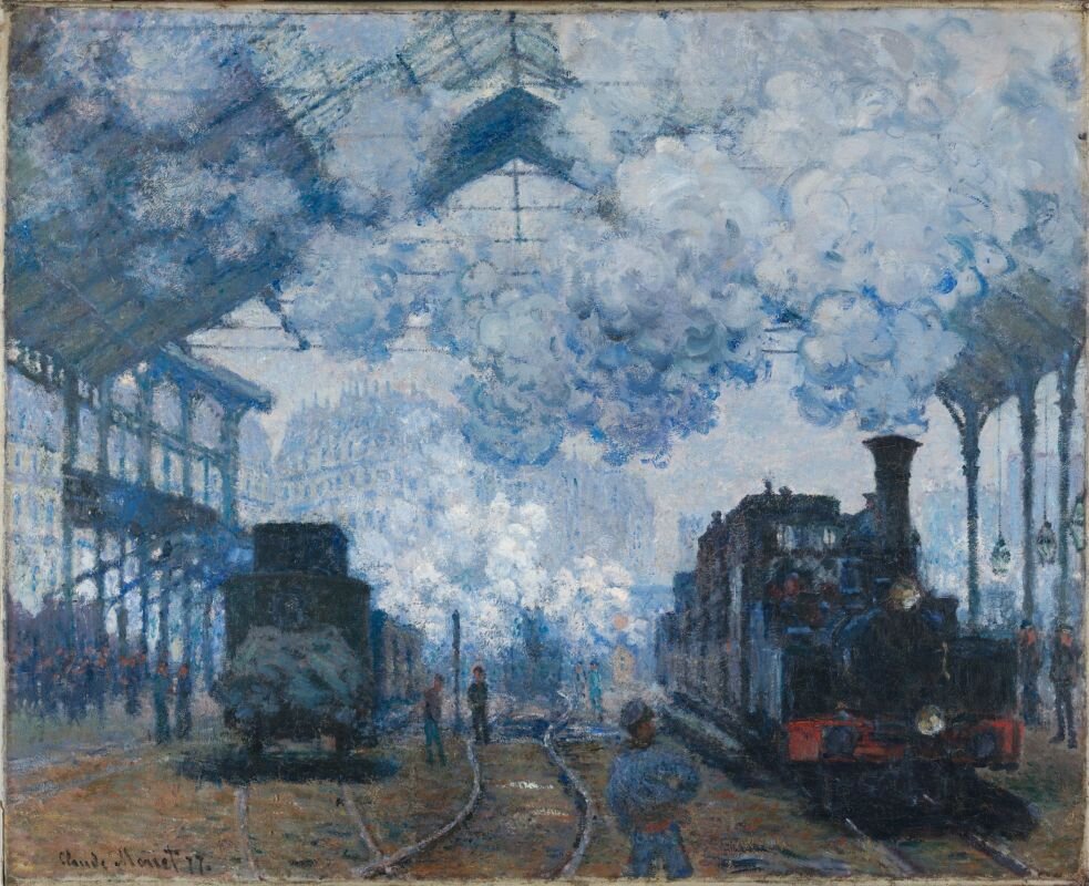 Клод Моне Вокзал Сен-Лазар в Париже, прибытие поезда, 1877